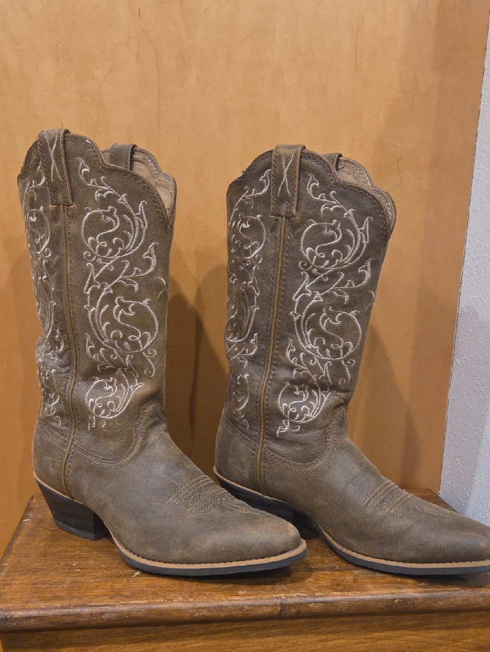Twisted X Brown Fancy Stitched Boots Women's 8.5